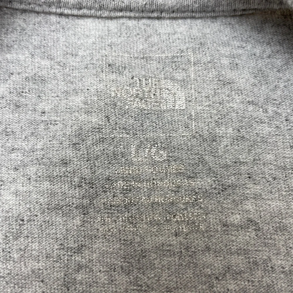 The North Face Mens Gray Blue‎ Logo Long Sleeve T-Shirt Size Large